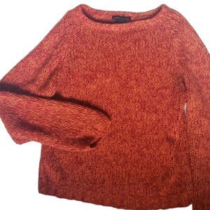 Slates Janet Howard Chunky Orange Wool Sweater -XL